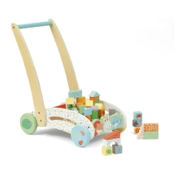 WOOD 'N' PLAY Carrellino primi passi con costruzioni in legno – wood “n” play> Giochi Impilabili