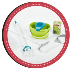 FUNNY HOME Carrello delle pulizie giocattolo per bambini – completo di accessori e aspirapolvere –><noscript><img width=