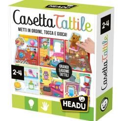 HEADU Casetta tattile – gioco montessori per classificare e toccare – educativo 2+> Primi Apprendimenti