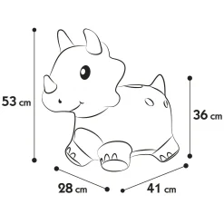 BABY SMILE Cavalcabile gonfiabile triceratopo –><noscript><img width=