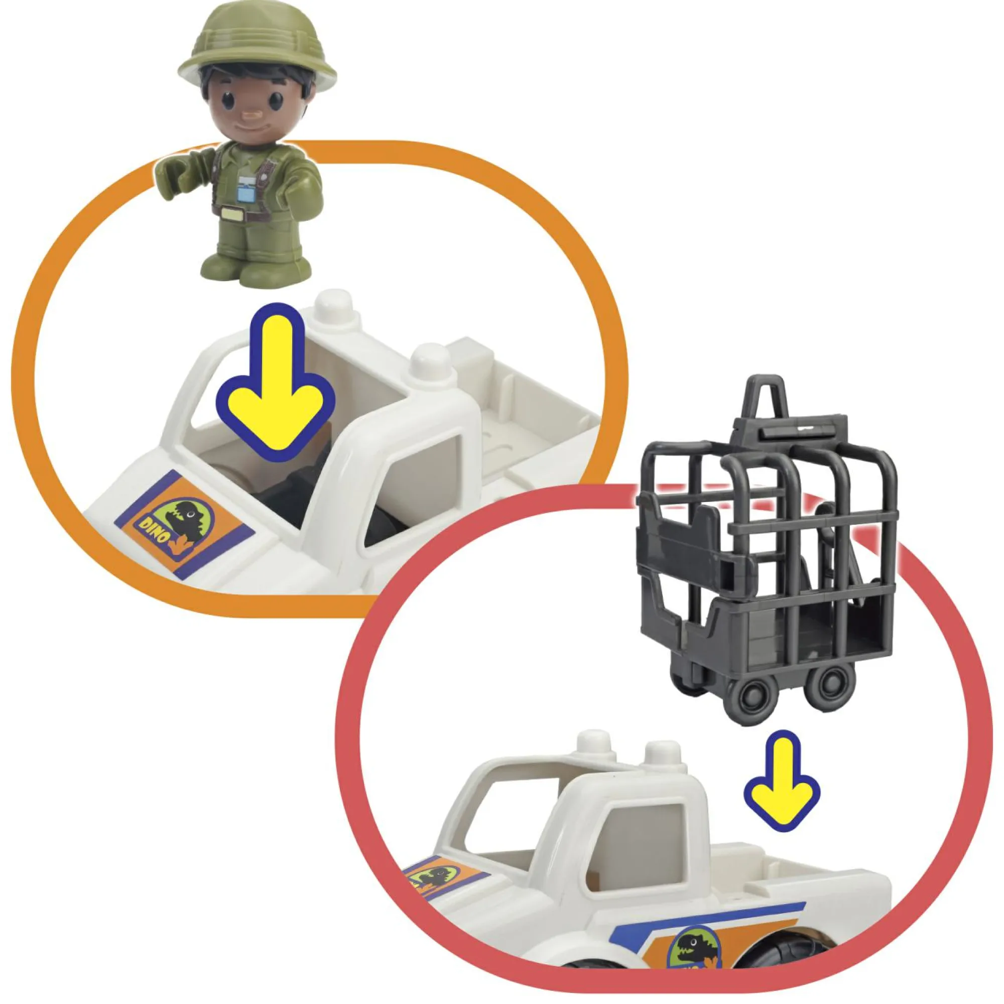 BABY SMILE Centro salva dinosauri – giocattolo interattivo dinosauri con luci, suoni e dino care center per bambini> Giochi Impilabili