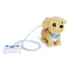 CHI CHI LOVE golden retriever filoguidato per bambini – con bandana azzurra e guinzaglio luminoso> Peluche Interattivi