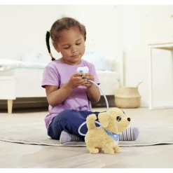 CHI CHI LOVE golden retriever filoguidato per bambini – con bandana azzurra e guinzaglio luminoso><noscript><img width=