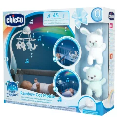 Chicco – giostrina musicale arcobaleno azzurra, 0m+><noscript><img width=
