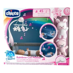 Chicco  –  giostrina musicale arcobaleno rosa, 0m+> Giochi Per Passeggino E Culla