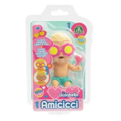 GIOCHI PREZIOSI Cicciobello amicicci beach zac con occhiali dotati di lenti che cambiano colore quando sono esposti al sole> Mini Dolls