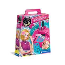 CRAZY CHIC Clementoni – – glitter tattoos, gioco creativo per bambini> Moda, Gioielli, Decorazioni, Cosmetici
