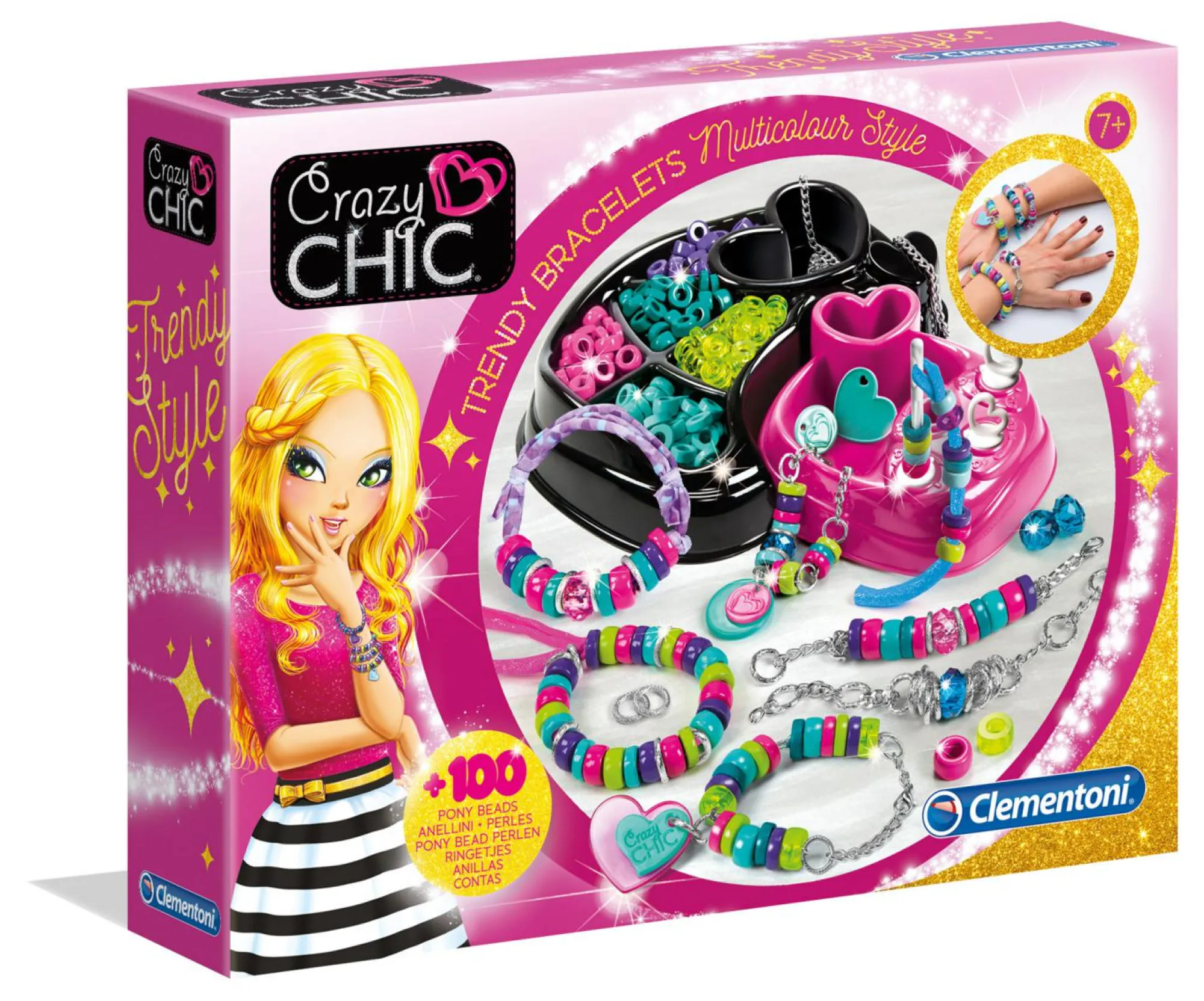 CRAZY CHIC Clementoni – bracciali multicolor> Moda, Gioielli, Decorazioni, Cosmetici