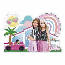 Clementoni – supercolor puzzle – puzzle shaped barbie – 104 pezzi> Puzzle Per Bambini