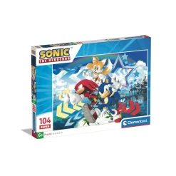 CLEMENTONI – supercolor puzzle sonic – 104 pezzi, 27267> Puzzle Per Bambini