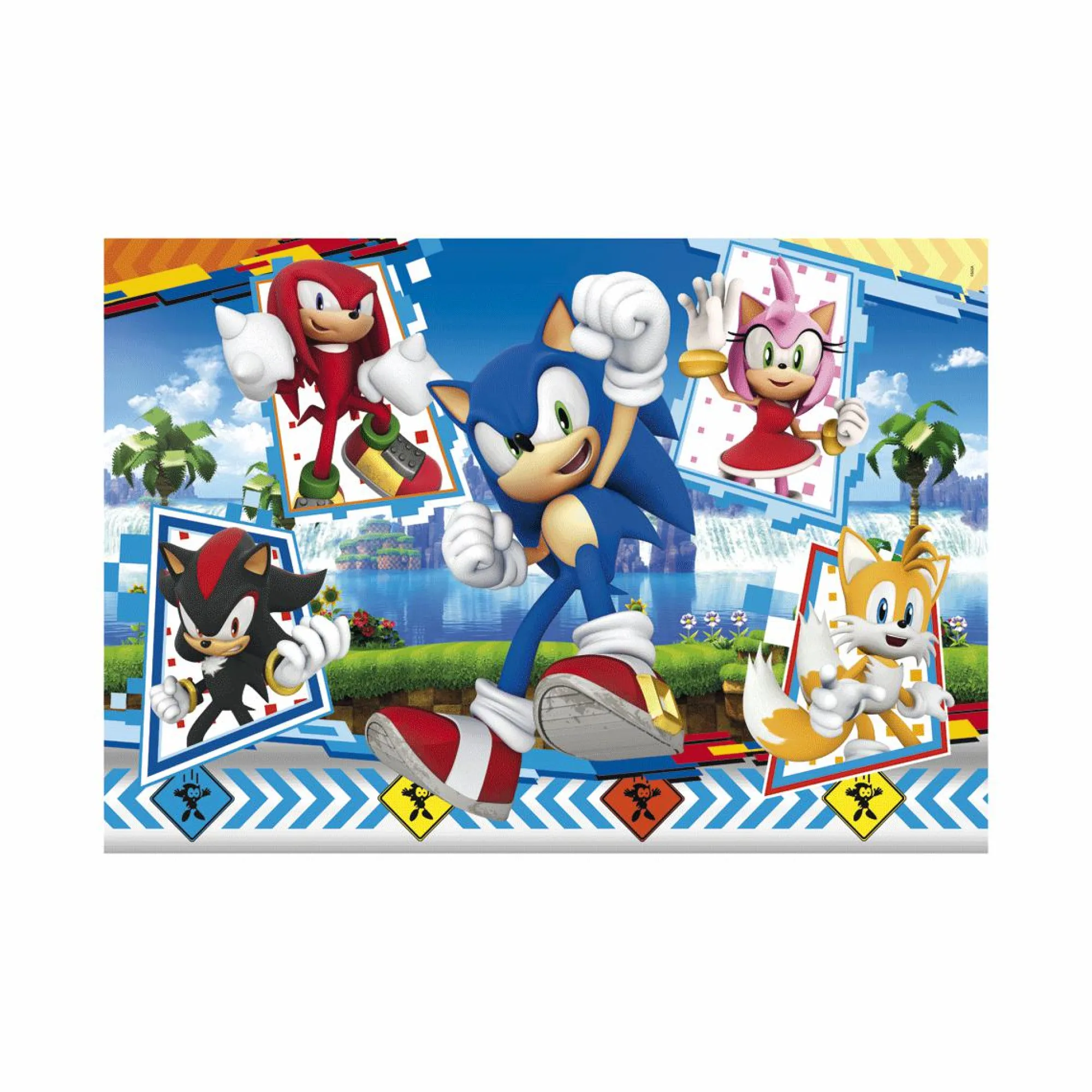 CLEMENTONI – supercolor puzzle sonic – 24 pezzi, 28526> Puzzle Per Bambini