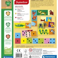 SAPIENTINO Clementoni domino numeri e animali 16841 – gioco educativo con numeri e animali> Giochi Educativi In Legno