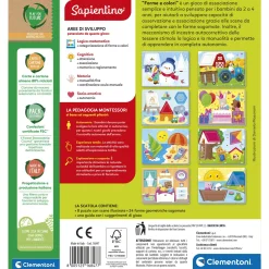 SAPIENTINO Clementoni montessori forme e colori 16847 – gioco educativo per bambini> Primi Apprendimenti