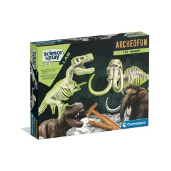 CLEMENTONI scienza e gioco – t-rex + mammut glow in the dark> Giochi Impilabili