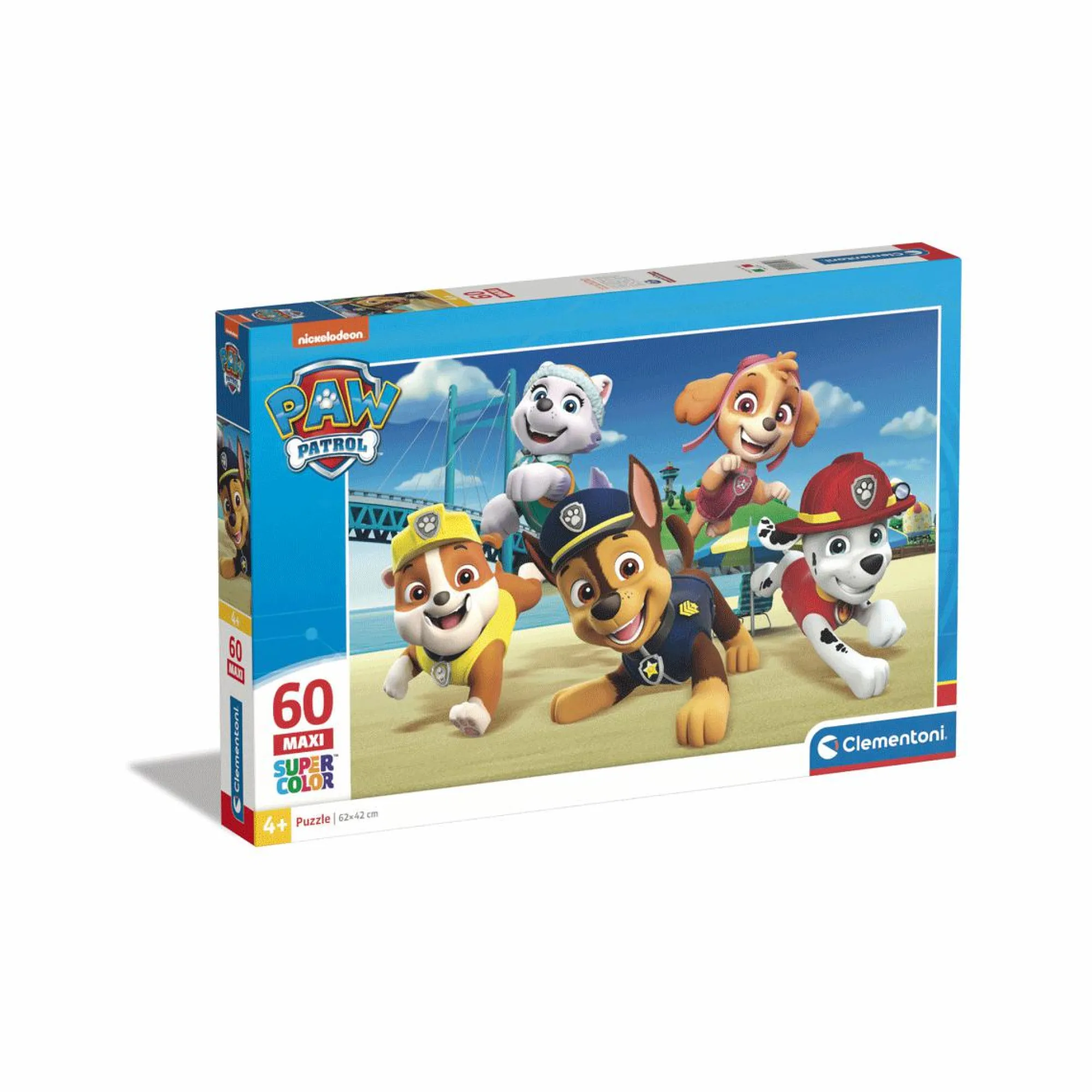 CLEMENTONI supercolor puzzle paw patrol – 60 maxi pezzi, puzzle bambini 4 anni> Puzzle Per Bambini