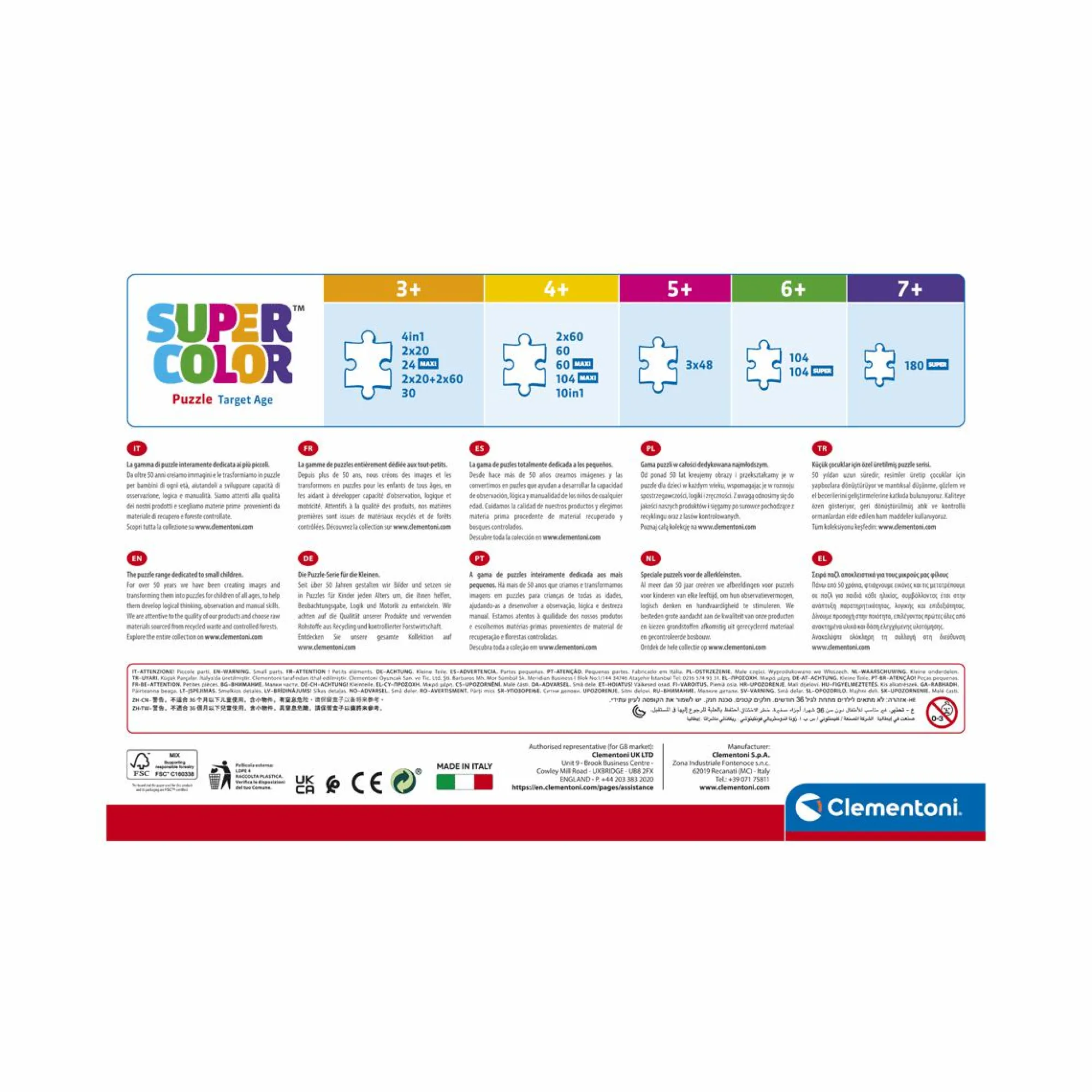 CLEMENTONI supercolor puzzle paw patrol – 60 maxi pezzi, puzzle bambini 4 anni> Puzzle Per Bambini