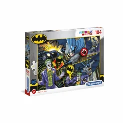 CLEMENTONI supercolor puzzle – batman – 104 pezzi, puzzle bambini 6 anni> Puzzle Per Bambini