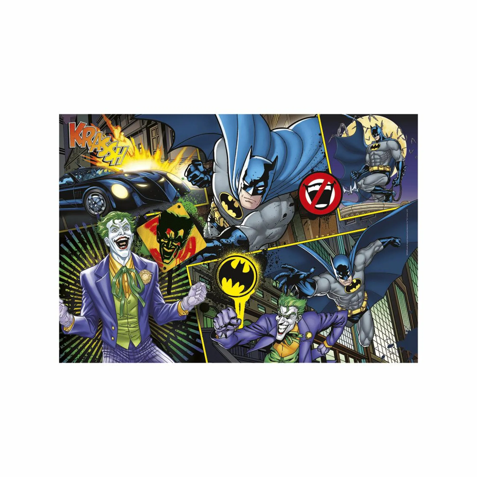 CLEMENTONI supercolor puzzle – batman – 104 pezzi, puzzle bambini 6 anni> Puzzle Per Bambini