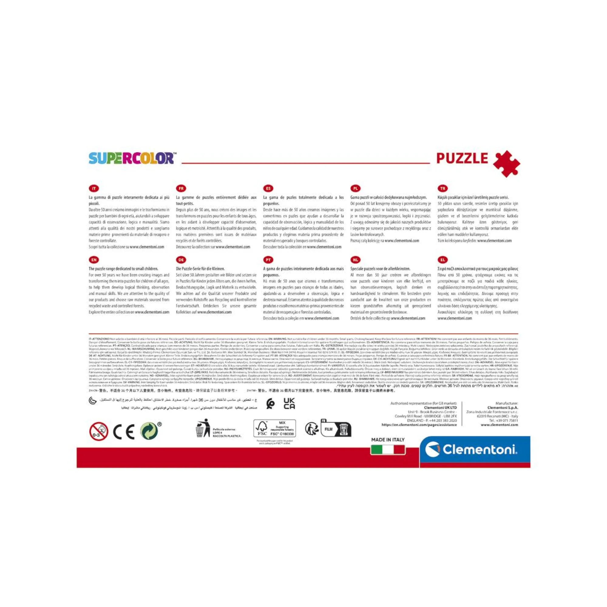 CLEMENTONI supercolor puzzle – batman – 104 pezzi, puzzle bambini 6 anni> Puzzle Per Bambini