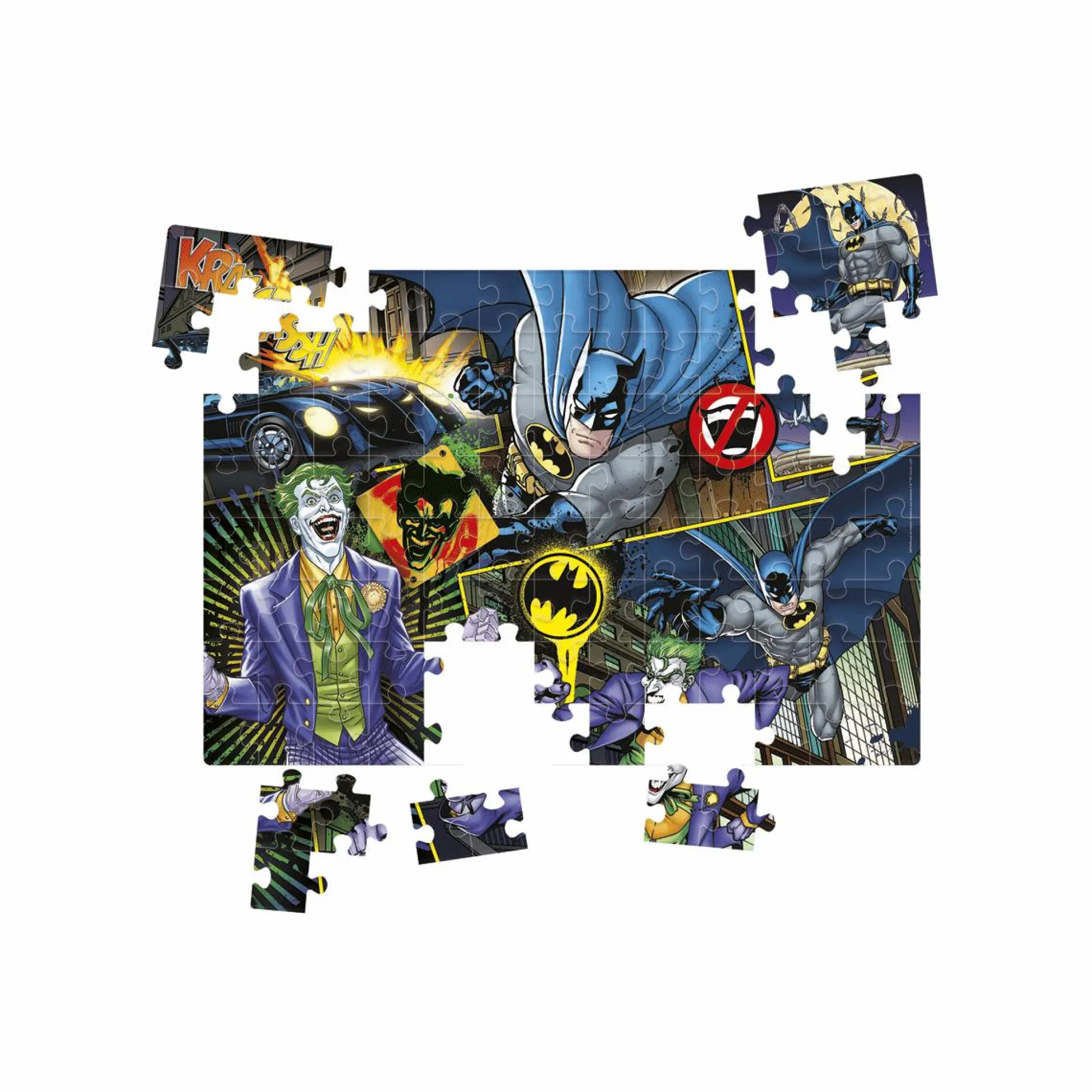 CLEMENTONI supercolor puzzle – batman – 104 pezzi, puzzle bambini 6 anni> Puzzle Per Bambini