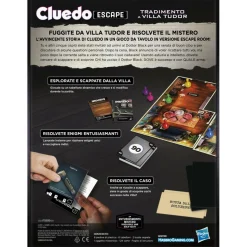 HASBRO GAMING Cluedo escape – il tradimento a villa tudor refresh, un gioco di misteri ed enigmi in versione escape game, un gioco da tavolo cooperativo per famiglie, dai 10 anni in su, da 1 a 6 giocatori> Giochi Da Tavolo Per Adulti E Carte Collezionabili|Giochi Escape Room Ed Enigmi
