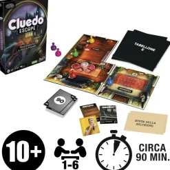 HASBRO GAMING Cluedo escape – il tradimento a villa tudor refresh, un gioco di misteri ed enigmi in versione escape game, un gioco da tavolo cooperativo per famiglie, dai 10 anni in su, da 1 a 6 giocatori><noscript><img width=