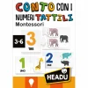 HEADU Conto con i numeri tattili montessori. tocca, conta e scopri numeri e quantità. montessori. 3-6 anni> Primi Apprendimenti
