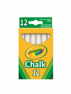 CRAYOLA – 12 gessi bianchi antipolvere> Cancelleria E Accessori