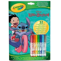 CRAYOLA – album attività & coloring lilo&stitch, 32 pagine da colorare e 7 mini pennarelli lavabili, 04-0865> Kit Artistici E Pittura