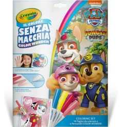 Paw Patrol Crayola – color wonder, coloring set con 18 pagine da colorare e 4 pennarelli senza macchia, soggetto , attività creativa per bambini><noscript><img width=