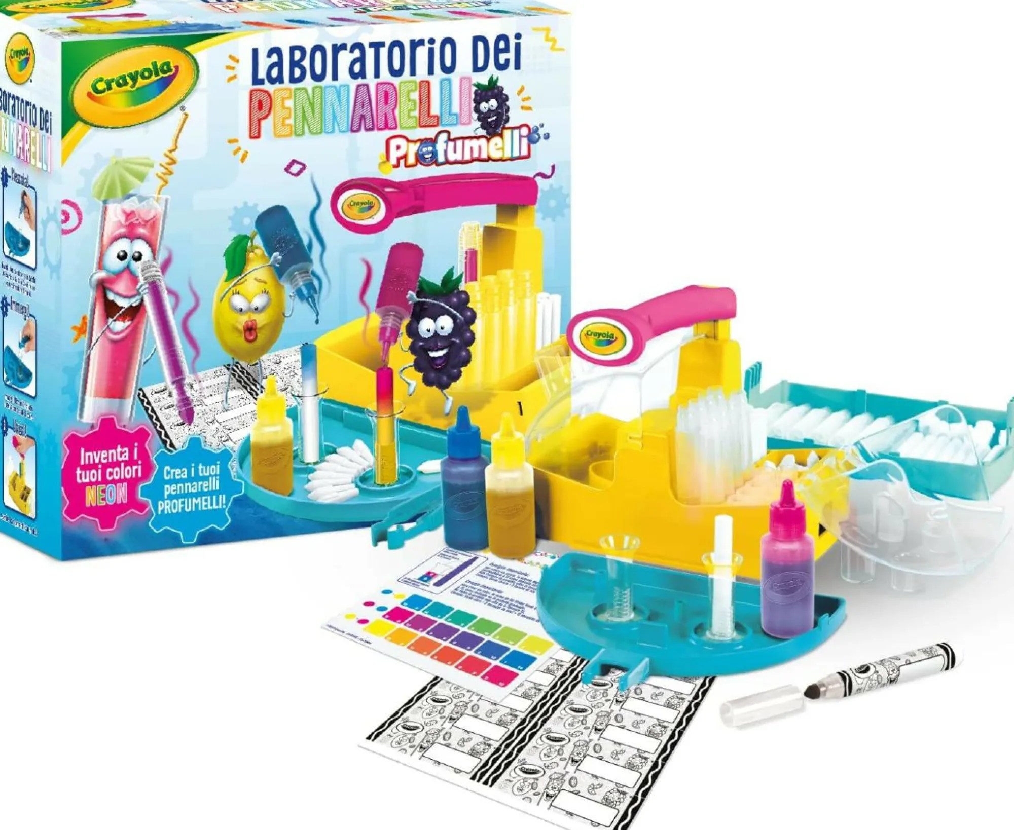 CRAYOLA – laboratorio dei pennarelli profumelli – neon edition – crea i tuoi pennarelli! inventa i tuoi colori!> Kit Artistici E Pittura