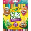 CRAYOLA 10 pennarelli profumati lavabili doppia punta silly scents> Kit Artistici E Pittura