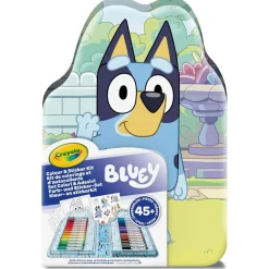 CRAYOLA – valigetta colori & adesivi bluey, set con pennarelli, pagine da colorare, adesivi, 45 pezzi, regalo creativo per bambini, da 5 anni, 04-0784><noscript><img width=