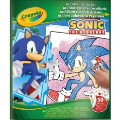 CRAYOLA , album da colorare con sticker sonic, 32 pagine e 4 fogli di adesivi inclusi, 04-0898> Kit Artistici E Pittura