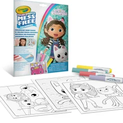 CRAYOLA color wonder – coloring set con 18 pagine da colorare e 4 pennarelli senza macchia, soggetto gabby’s dollhouse> Kit Artistici E Pittura
