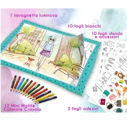 CRAYOLA creations – crea la moda – lavagnetta luminosa con accessori> Moda, Gioielli, Decorazioni, Cosmetici