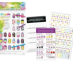 CRAYOLA creations – nail art album, set da disegno con stickers per creare bozzetti di unghie, 04-1275> Kit Artistici E Pittura