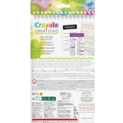 CRAYOLA creations – nail art album, set da disegno con stickers per creare bozzetti di unghie, 04-1275><noscript><img width=
