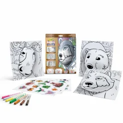 CRAYOLA pops 3d activity set lupo e natura selvaggia – colora e crea disegni tridimensionali> Kit Artistici E Pittura