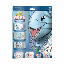 CRAYOLA pops 3d activity set delfino e mondo marino – colora e crea disegni tridimensionali><noscript><img width=