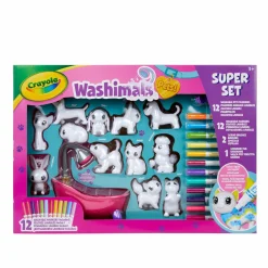 CRAYOLA washimals – super set xxl – colora e fai il bagnetto ai tuoi adorabili cuccioli!><noscript><img width=