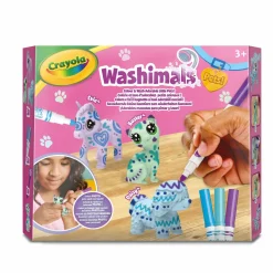 CRAYOLA washimals pastel pets – set ricarica con 3 cuccioli, 3 pennarelli lavabili e spazzolina, gioco e regalo per bambini, da 3 anni> Kit Artistici E Pittura