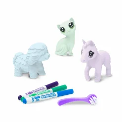 CRAYOLA washimals pastel pets – set ricarica con 3 cuccioli, 3 pennarelli lavabili e spazzolina, gioco e regalo per bambini, da 3 anni><noscript><img width=