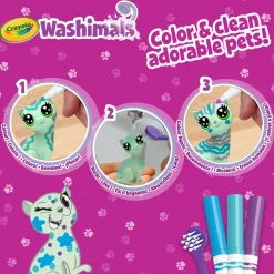 CRAYOLA washimals pastel pets – set ricarica con 3 cuccioli, 3 pennarelli lavabili e spazzolina, gioco e regalo per bambini, da 3 anni><noscript><img width=