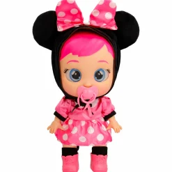 CRY BABIES disney minnie, bambola che indossa iconico vestito di minnie con ciuccio e biberon e piange lacrime vere> Bambolotti