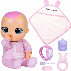 CRY BABIES newborn coney, bambola interattiva di una vera neonata, mangia, piange e si calma e ride solo con te, grazie al braccialetto elettronico><noscript><img width=