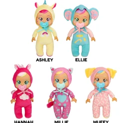 CRY BABIES tiny cuddles daycare, bambola soffice assortita con ciuccio, ideali per i piccoli> Bambolotti