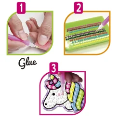 Crystal art portachiavi: set personalizzabile con unicorno e gemme colorate – crea mania><noscript><img width=