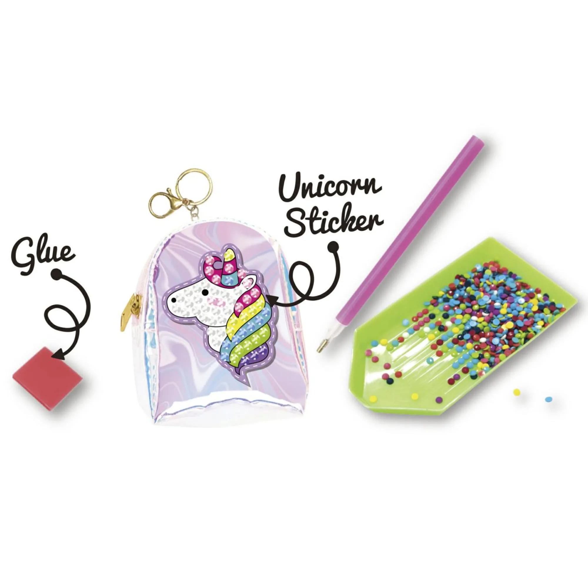 Crystal art portachiavi: set personalizzabile con unicorno e gemme colorate – crea mania> Moda, Gioielli, Decorazioni, Cosmetici