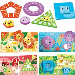 HEADU Cuccioli sagomini. forme e colori con gli incastri di legno. teacher tested. 2-4 anni> Primi Apprendimenti